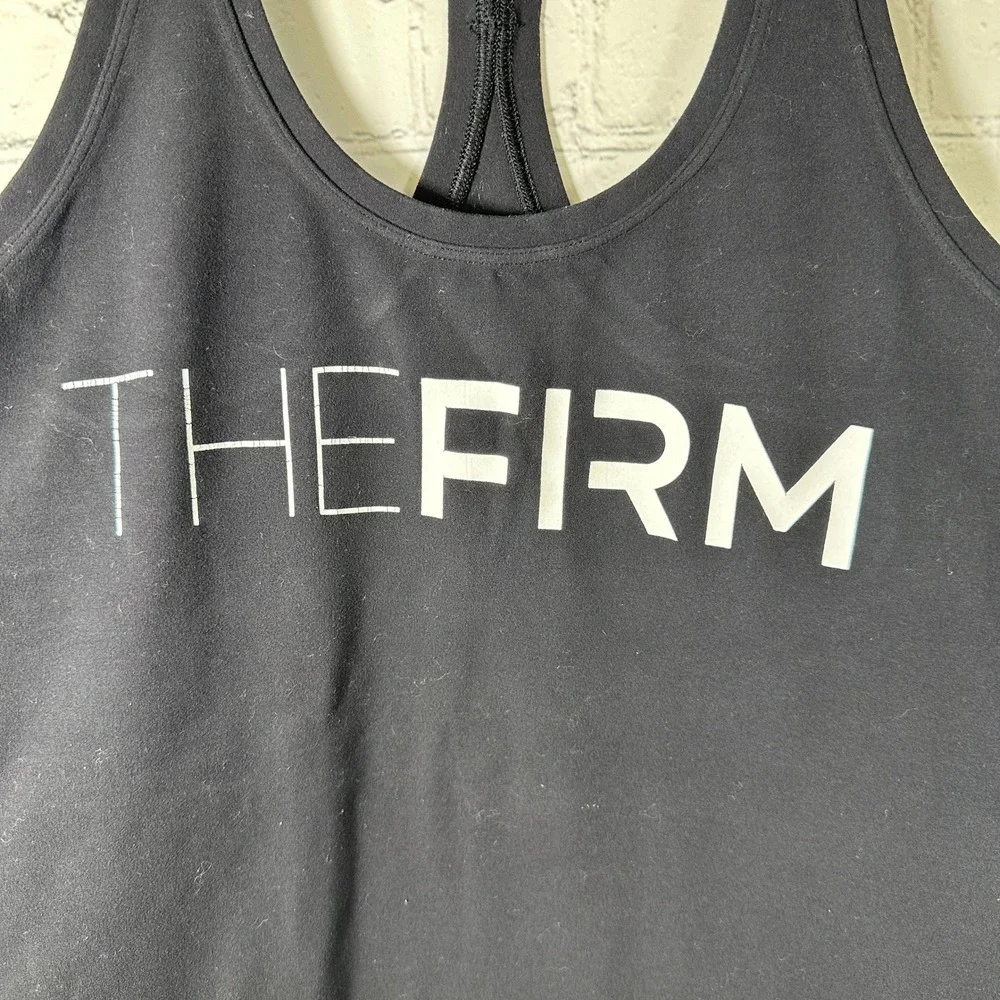 Lululemon The Firm Staff Graphic Racerback Tank Top Black Womens Small‎